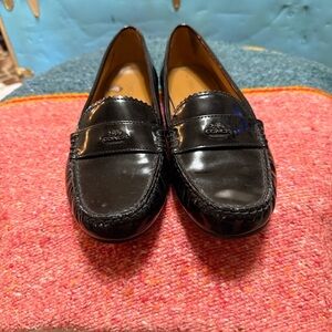 Coach Black Leather Loafers